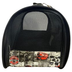 Bolsa para transporte pet - estampa Londres G - 4... - PETUT PETS