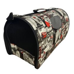 Bolsa para transporte pet - estampa Londres M - 4... - PETUT PETS