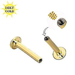 Haste Labret Em Ouro Solido 14k 1.2 - PB-G0006 - Pierce Boutique