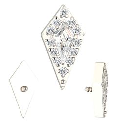 Piercing Labret Trapezio Cravejada - PB-0100 - Pierce Boutique