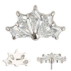  Labret - Piercing 05 pedras zircônia Cravadas - ... - Pierce Boutique
