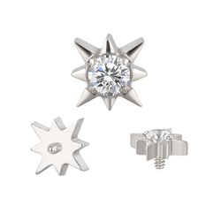 Labret- Delicada Estrela com Pedra CZ Cravada, Ela... - Pierce Boutique