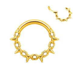 Piercing Argola Segmentada Mini Corrente com Spike... - Pierce Boutique