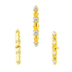 Piercing Em Linha 04 Zircônias Cubicas Cravadas -... - Pierce Boutique