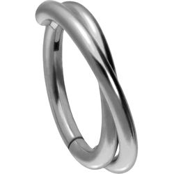 Argola Clicker Dupla de Titânio Entrelaçado Lisa ... - Pierce Boutique