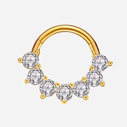  Argola Tendencia Indiana Com Robustas Pedras CZ e... - Pierce Boutique