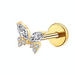  Labret Borboleta Com Pedras Lapidadas e Cravadas ... - Pierce Boutique