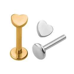 Labret topo liso de coração - PB-W4148 - Pierce Boutique