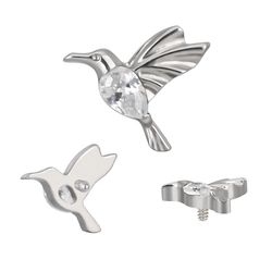 Labret beija-flor com zircônia em formato de gota ... - Pierce Boutique
