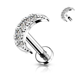 Labret lua 6 pedras em zircônia - PB-W4026 - Pierce Boutique