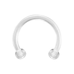 Ferradura Bioflex com bolinhas - PB-W7044 - Pierce Boutique