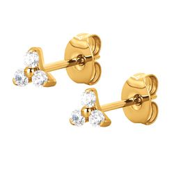 Piercing Brinco Trinity 03 Pedras Zircônias Lapida... - Pierce Boutique
