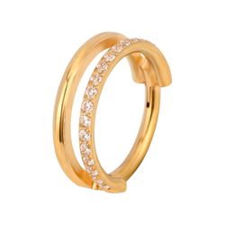 Argola Click Com Uma Volta Em Pedraria - PB-0696 - Pierce Boutique