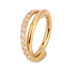 Argola Clicker Segmentada Com 2 Voltas Entrelacada... - Pierce Boutique