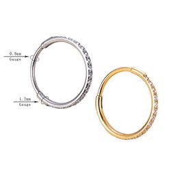 Argola Segmentada Com Pedraria Czmodelo Com Reduca... - Pierce Boutique
