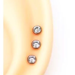 Australiano Labret Com Pedra Zircônia (Rosca Exter... - Pierce Boutique