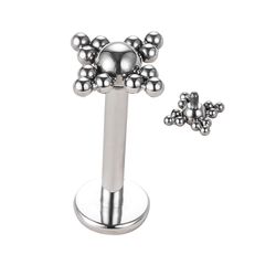 Labret 04 Pontas Em Esferas Tribais Titanio - PB-0... - Pierce Boutique