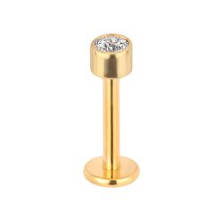 Labret Ponto De Luz Com Zirconia Encrustada - PB-0... - Pierce Boutique