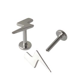 Labret Raio Completo.( Raio e Base) - PB-0068 - Pierce Boutique
