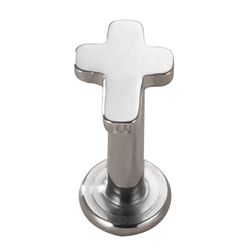 Piercing Labret Em Titanio Polido Com Formato De C... - Pierce Boutique