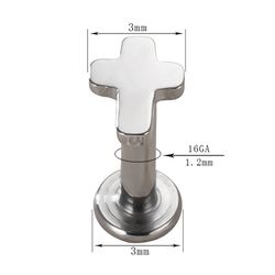 Piercing Labret Em Titanio Polido Com Formato De C... - Pierce Boutique