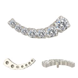  Labret Com 07 Pedras Cravejadas Decrescente Em Zi... - Pierce Boutique