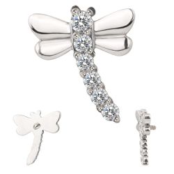 Labret Formato Libelula Com Pedrarias Cz - PB-1067 - Pierce Boutique