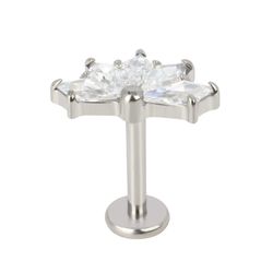 Topo Labret 5 Pedras Cz Meia Mandala Com Garra Em ... - Pierce Boutique