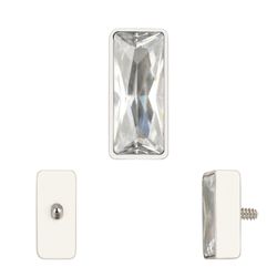 Topo Labret Com Pedra Zirconia Retangular Lapidada... - Pierce Boutique