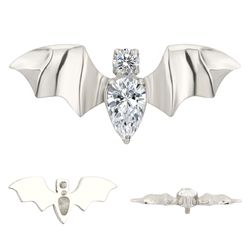 Labret Morcego com 02 Pedras em Zircônia - PB-0975 - Pierce Boutique