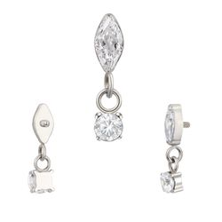 Labret, com 02 Pedras CZ Arredondas Tipo Mickey Mo... - Pierce Boutique