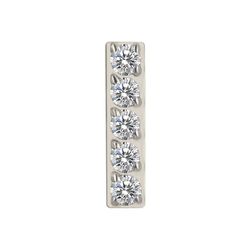  Labret Com 05 Pedras Estrutura Reta - PB-0596 - Pierce Boutique