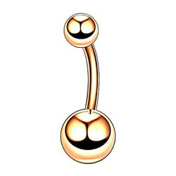 Piercing Umbigo Curvo Barbell Jóia Em Titanio ASTM... - Pierce Boutique
