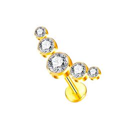  Labret 5 Pedras Lapidadas decrescentes Caravadas ... - Pierce Boutique