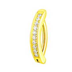  Piercing Para Umbigo Formato J 10 Pedras CZ Crave... - Pierce Boutique