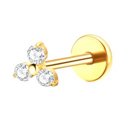  Labret Modelo Trinity 03 Pedras 5mm Diametro - PB... - Pierce Boutique