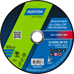 Disco de Corte Fino Classic AR102 - Norton - PinteDecore