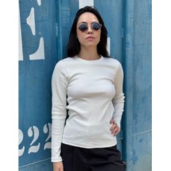 Blusa Manga Longa Branca - sulbr manga longa branc - Pira Pitanga