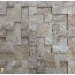 Mármore Travertino Mosaico Natural Telado 30x30 - ... - Piso de Pedra Curitiba