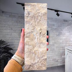 Mármore Travertino Rockface 10x30 cm - 007992 - Piso de Pedra Curitiba