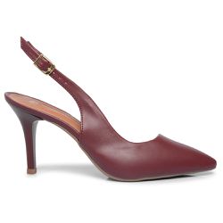 Scarpin Slingback Salto Médio Marsala - 8105 - PLANET FRANCA