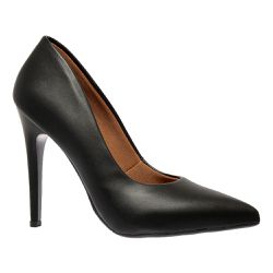 Scarpin Salto Alto Preto Fosco - 7101 - PLANET FRANCA