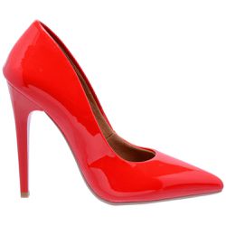 Scarpin Salto Alto Verniz Vermelho - 7101 - PLANET FRANCA