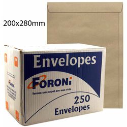 Envelope Papel Kraft 200x280MM - Plaspel Comercial - Embalagens e Descartáveis