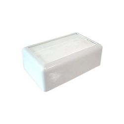 POrta Guardanapo TV Deitado Plastico Branco H9 - Plaspel Comercial - Embalagens e Descartáveis