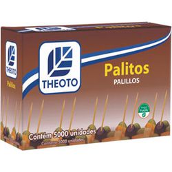 Palito Dental Theoto c/5000 und - Plaspel Comercial - Embalagens e Descartáveis