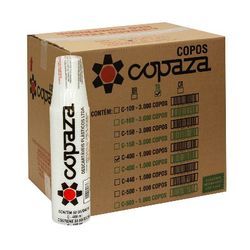 Copo Plástico Copaza Translúcido Liso 400ml c/20x5... - Plaspel Comercial - Embalagens e Descartáveis