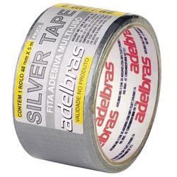 Fita Adesiva Adelbras Multiuso Silver 48x5 - Plaspel Comercial - Embalagens e Descartáveis