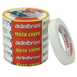 Fita Adesiva Adelbras Crepe 18MMX50M-06 - Plaspel Comercial - Embalagens e Descartáveis
