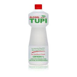 Alcool Liquido Tupi 70 INPM Antisseptico 1LITRO C/... - Plaspel Comercial - Embalagens e Descartáveis